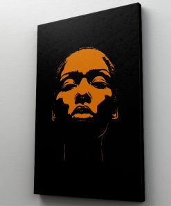 1 tablou canvas portret galben femeie