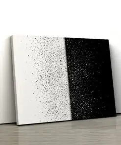 tablou canvas landscape main Tablou canvas abstract alb negru particule