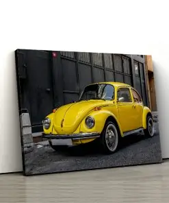 1 tablou canvas yellow volkswagen beetle